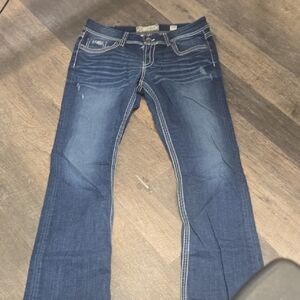 BKE Women's Dark Blue Skinny Jeans